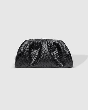 LOUNENHIDE Macy Woven Clutch - Black HANDBAG - Zabecca Living