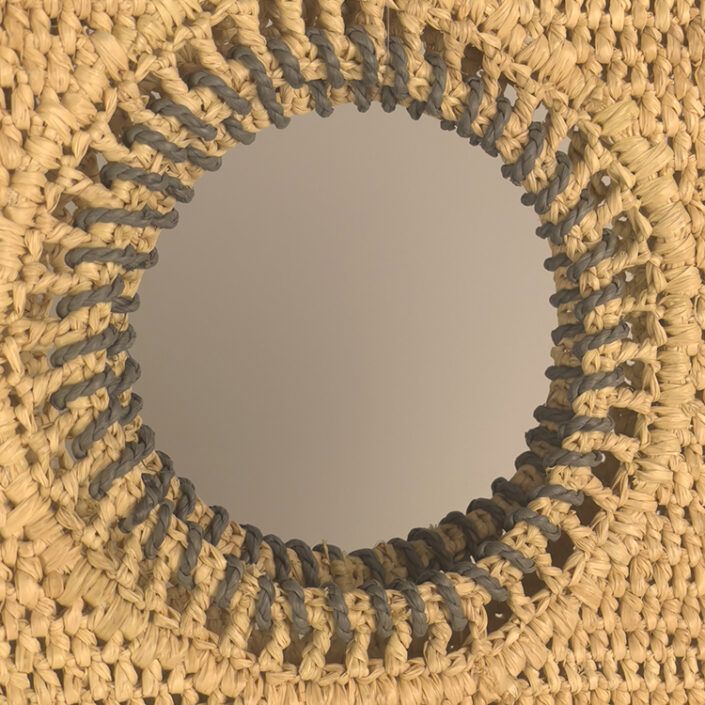 MADE IN MADA Bebisoa Bag - Natural and Light Grey HANDBAG - Zabecca Living