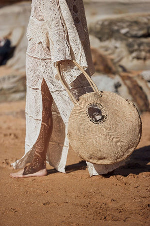 MADE IN MADA Bebisoa Bag - Natural and Light Grey HANDBAG - Zabecca Living