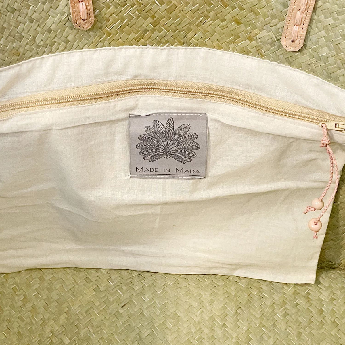MADE IN MADA Penjy Mini Basket - Natural Silver Beach Bag - Zabecca Living