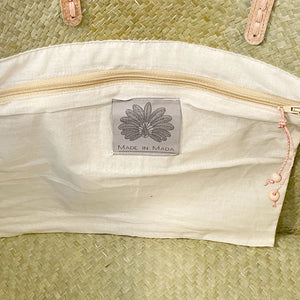 MADE IN MADA Penjy Mini Basket - Natural Silver Beach Bag - Zabecca Living