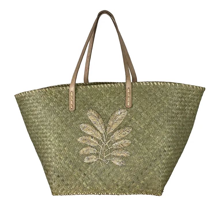 MADE IN MADA Penjy Mini Basket - Natural Silver Beach Bag - Zabecca Living
