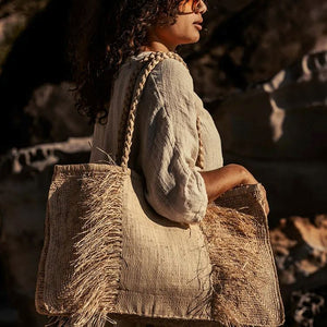 MADE IN MADA Tia Bag - Natural Beach Bag - Zabecca Living
