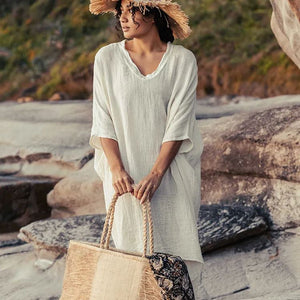 MADE IN MADA Tia Bag - Natural Beach Bag - Zabecca Living