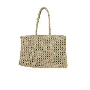 MADE IN MADA Tojo Bag - Natural Silver Beach Bag - Zabecca Living