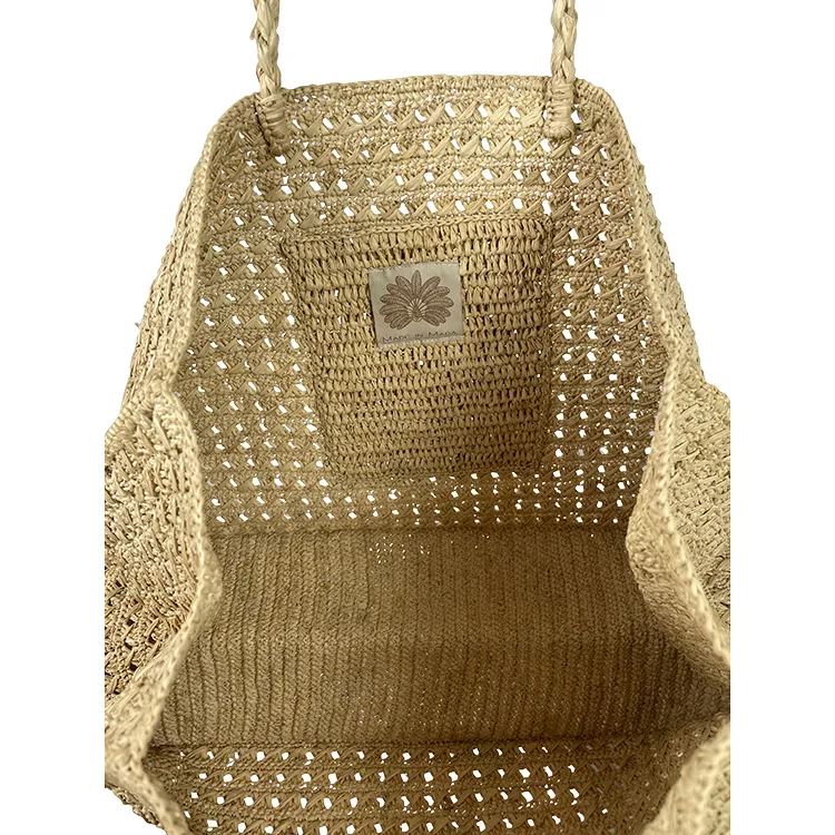 MADE IN MADA Tojo Bag - Natural Silver Beach Bag - Zabecca Living
