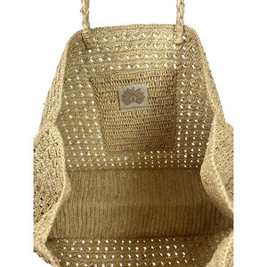 MADE IN MADA Tojo Bag - Natural Silver Beach Bag - Zabecca Living
