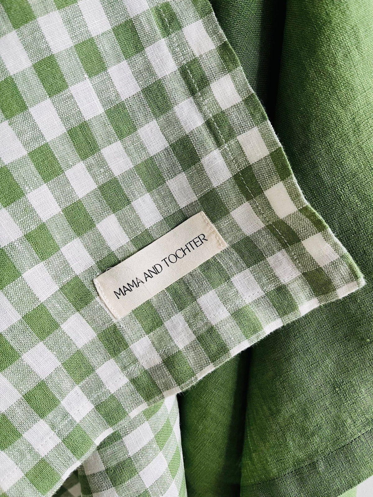 MAMA AND TOCHTER Pure French Linen Tea Towel - Celtic Gingham - Zabecca Living