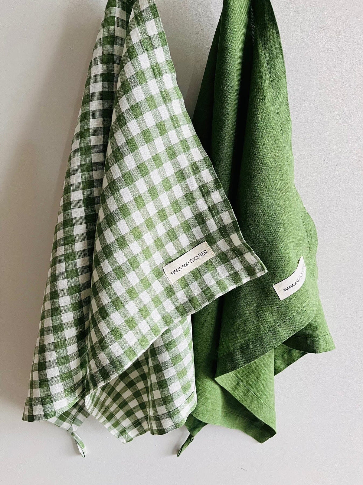 MAMA AND TOCHTER Pure French Linen Tea Towel - Celtic Gingham - Zabecca Living