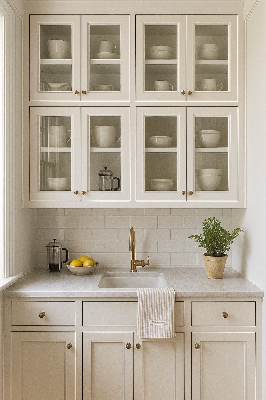 MAMA AND TOCHTER Pure French Linen Tea Towel - Nature Stripes - Zabecca Living