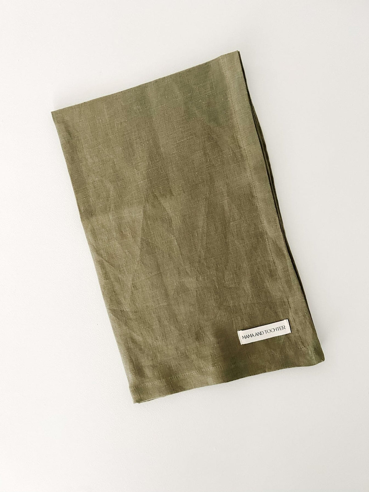 MAMA AND TOCHTER Pure French Linen Tea Towel - Olive - Zabecca Living
