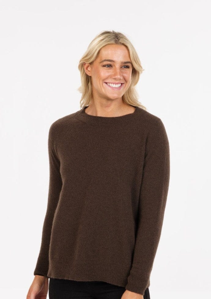 MANAWATU KNITTING MILLS Lounge Sweater - Cocoa - Zabecca Living
