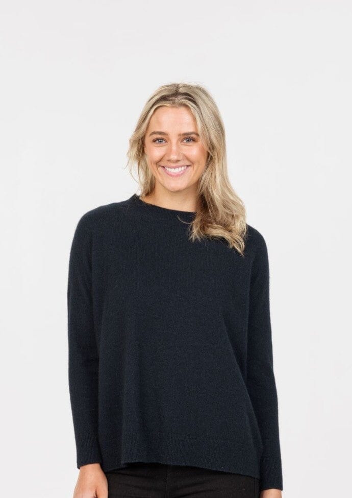 MANAWATU KNITTING MILLS Lounge Sweater - Navy - Zabecca Living