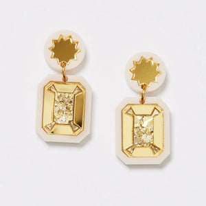 MARTHA JEAN Brilliant Drop Earrings - Gold Earrings - Zabecca Living