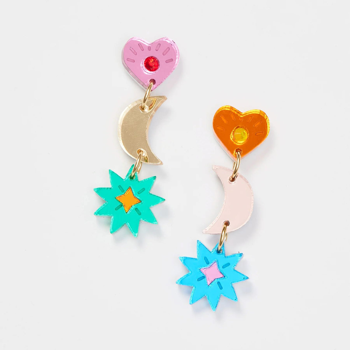 MARTHA JEAN Mia Earrings - Rainbow Earrings - Zabecca Living