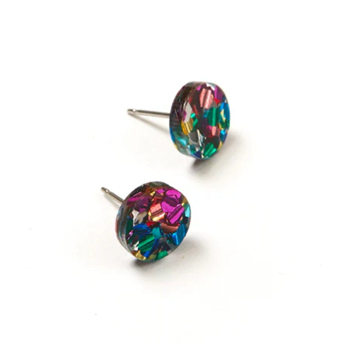 MARTHA JEAN Mini Circle Stud Earrings - Disco Earrings - Zabecca Living