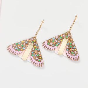 MARTHA JEAN Moth Earrings - Gold / Multi Earrings - Zabecca Living