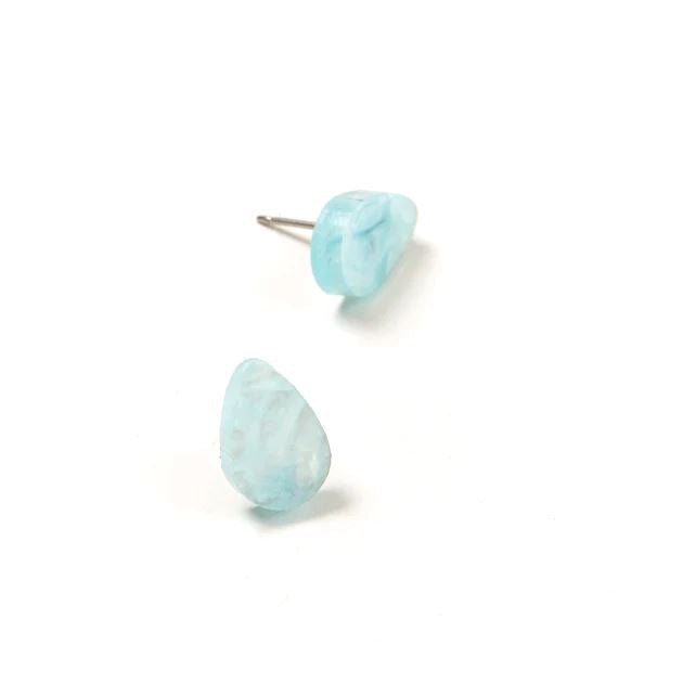 MARTHA JEAN Raindrop Studs - Mint Earrings - Zabecca Living