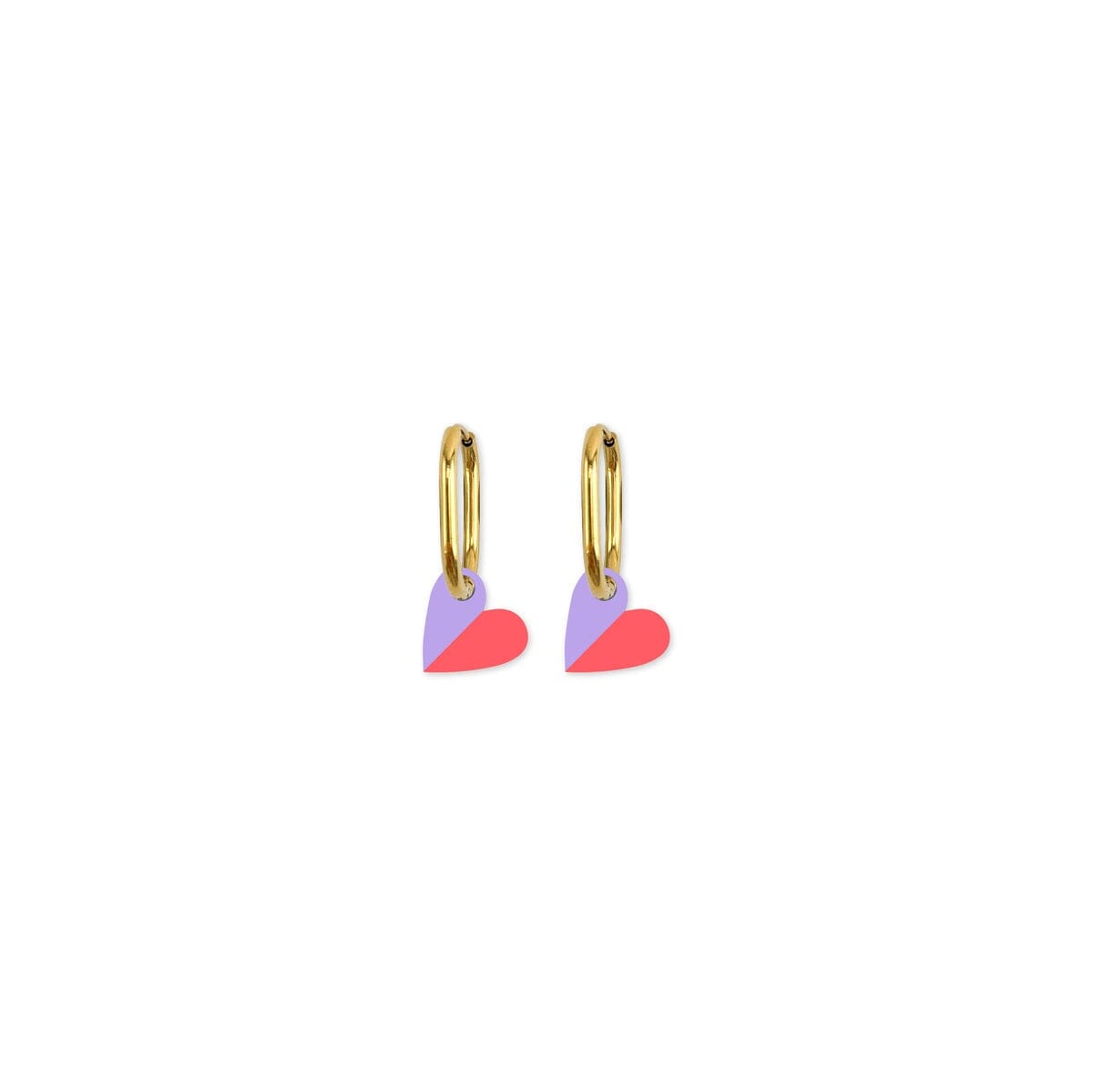 MOE MOE Cami Vovo Heart Earrings - Mauve/Coral Earrings - Zabecca Living