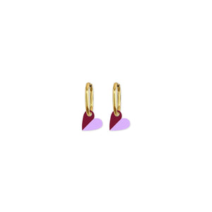 MOE MOE Cami Vovo Heart Earrings - Pinot/Light Mauve Earrings - Zabecca Living