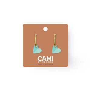 MOE MOE Cami Vovo Heart Earrings - Sea/Mint Earrings - Zabecca Living