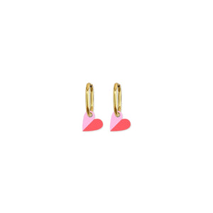 MOE MOE Cami Vovo Heart Earrings - Soft Pink/Coral Earrings - Zabecca Living