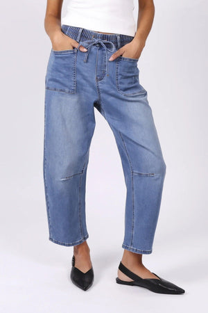 MONACO JEANS Leo Barrel Jeans - Blue JEANS - Zabecca Living