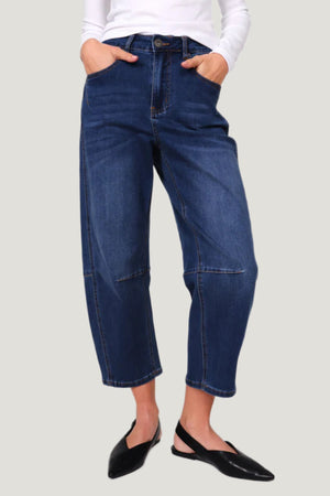MONACO JEANS Toni Barrel Jeans - Blue JEANS - Zabecca Living