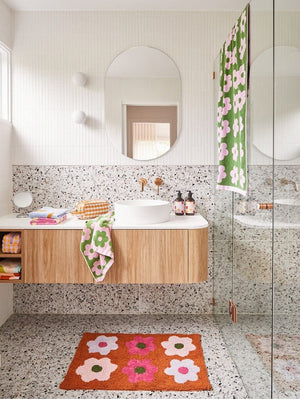 MOSEY ME Flowerbed Bath Mat BATHROOM - Zabecca Living