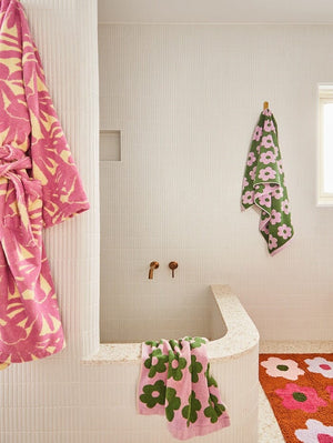 MOSEY ME Flowerbed Bath Towel BATHROOM - Zabecca Living