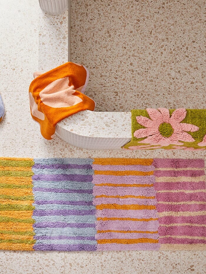 MOSEY ME Strokes Bath Runner BATHROOM - Zabecca Living