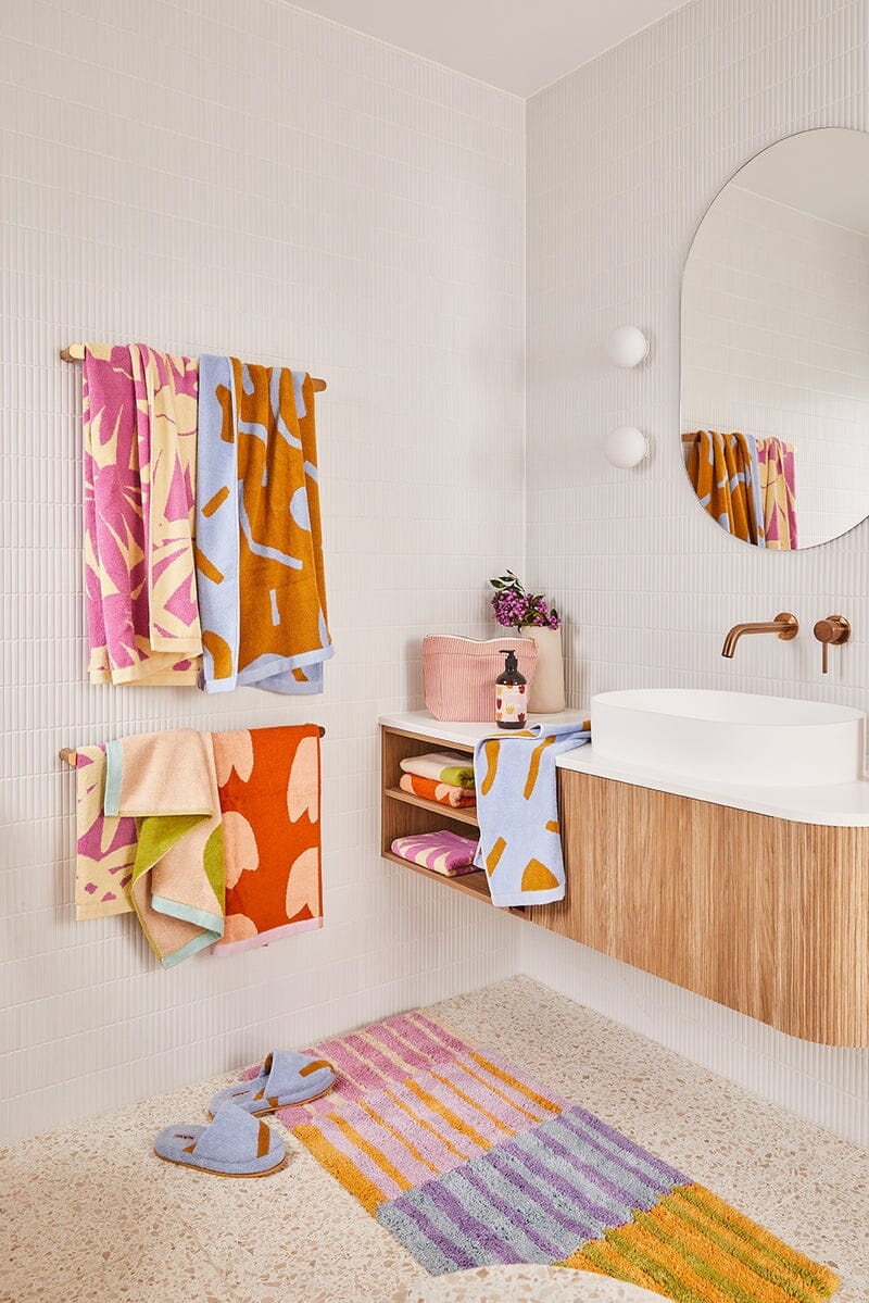 MOSEY ME Strokes Bath Runner BATHROOM - Zabecca Living
