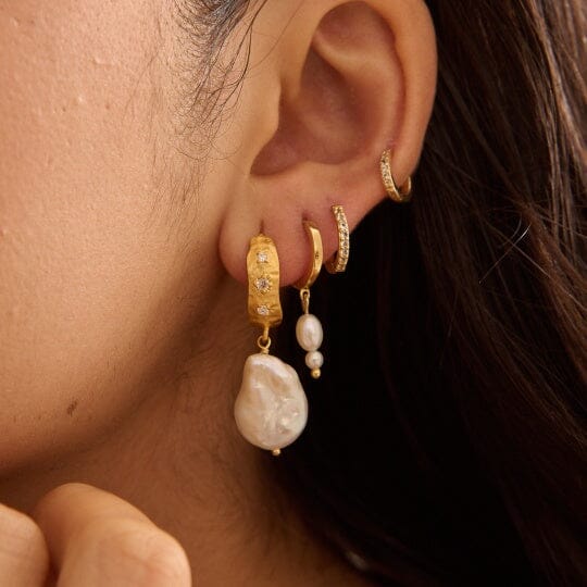 MURKANI Cosmic Love MEDIUM Earring with Pearl Earrings - Zabecca Living