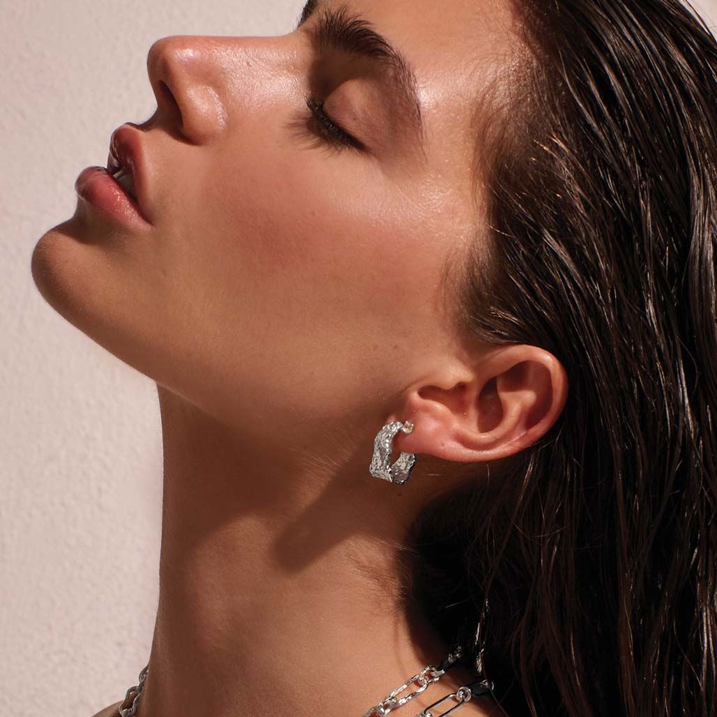 MURKANI Eterna Hoop Earrings - Sterling Silver Earrings - Zabecca Living