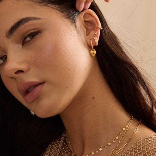 MURKANI Love You Small Heart Huggie Earrings Earrings - Zabecca Living