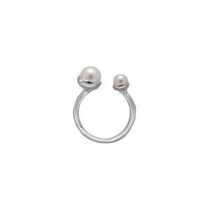 MURKANI Riviera Double Pearl Ring - Sterling Silver Ring - Zabecca Living