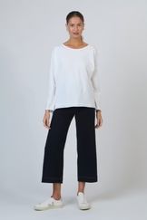 NAMASTAI Long Sleeve Tee - White Long Sleeve Tee - Zabecca Living