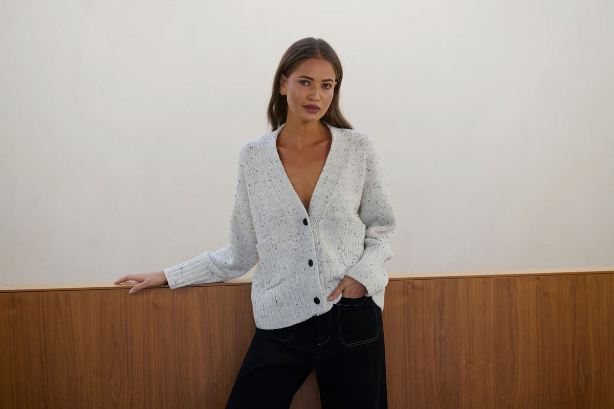 NAMASTAI Short Waisted Cardigan - Storm CARDIGAN - Zabecca Living