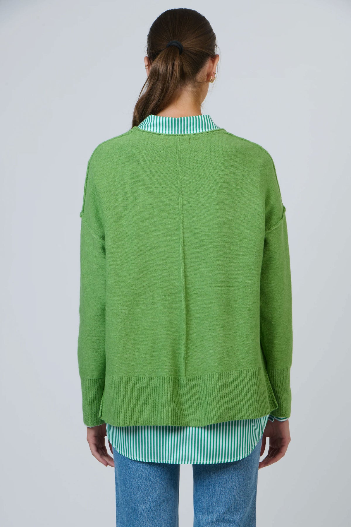 NAMASTAI Sophie V-Neck Jumper - Absinthe Jumpers + Knitwear - Zabecca Living