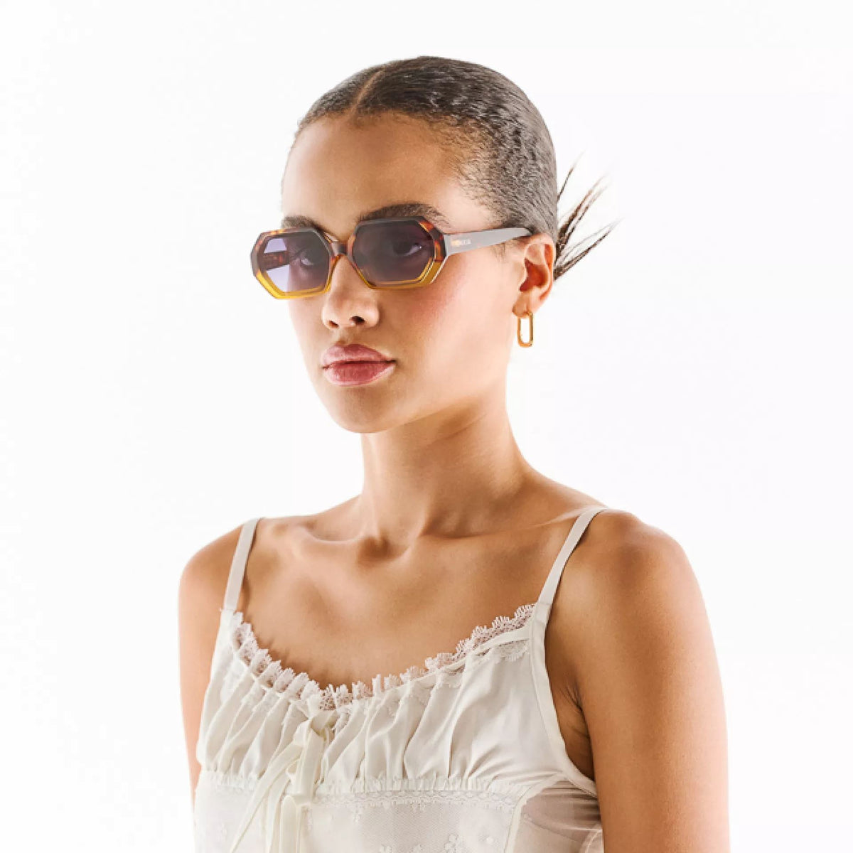 OKKIA Andrea Sunglasses - Havana Yellow Sunglasses - Zabecca Living