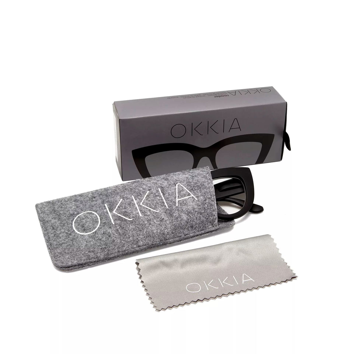 OKKIA Claudia Big Cat Eye Sunglasses - Black Sunglasses - Zabecca Living