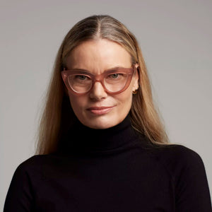 OKKIA Claudia Big Cat Eye Sunglasses - Pink Havana Sunglasses - Zabecca Living