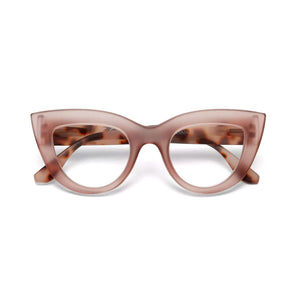 OKKIA Claudia Big Cat Eye Sunglasses - Pink Havana Sunglasses - Zabecca Living