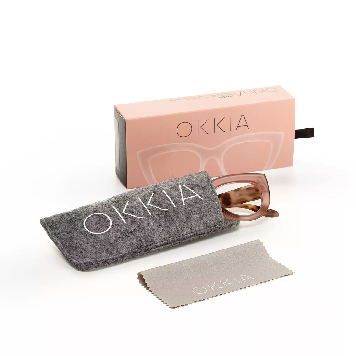 OKKIA Claudia Big Cat Eye Sunglasses - Pink Havana Sunglasses - Zabecca Living