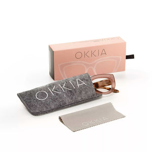 OKKIA Claudia Big Cat Eye Sunglasses - Pink Havana Sunglasses - Zabecca Living