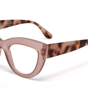 OKKIA Claudia Big Cat Eye Sunglasses - Pink Havana Sunglasses - Zabecca Living