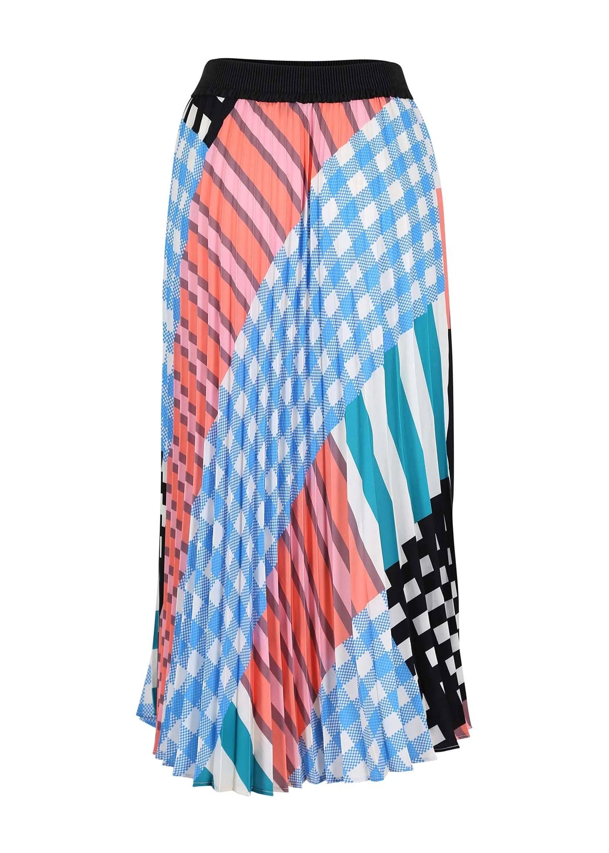 OLGA DE POLGA Central Park Pleated Skirt - Blue Skirt - Zabecca Living