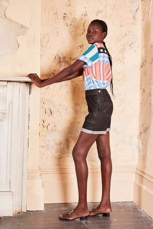 OLGA DE POLGA Central Park Top Seersucker - Blue Shirts & Blouses - Zabecca Living