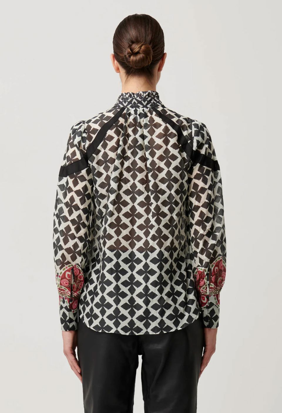 ONCE WAS Astrid Cotton Silk Shirt - Country Tapestry Shirts & Blouses - Zabecca Living