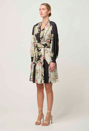 ONCE WAS Emersyn Linen Viscose Dress - Mariposa Nero Dress - Zabecca Living